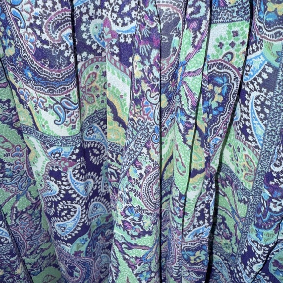 NWT One World “Live and Let Live” Paisley Print Flutter Sleeve Dress – Size L - Picture 3 of 16